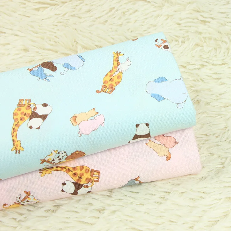 Половина ярд Импорт хлопок ткань «Оксфорд» с милым принтом с животными, собственными руками Сделай Сам рот золото посылка швейное изделие для сумки ткань B210