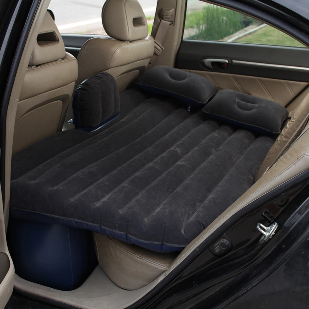 1 pcs Car Travel Bed Back Seat Cover Travel Mattress Air Inflatable Bed With Pillow/Pump Travel Mattress Car Interior Accessorie