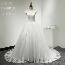 Three Quarter Long Sleeves Lace Wedding Dress A Line Peplum Wedding Gowns China Bridal Dress robe de mariage