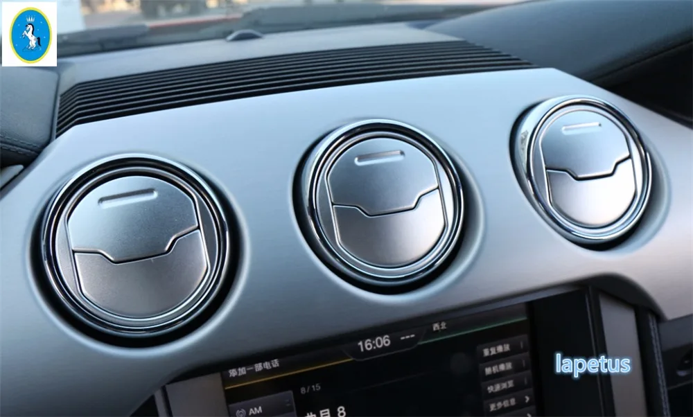 Lapetus центральной Управление Кондиционер AC вентиляционное отверстие украшения крышка отделка Подходит для Ford Mustang металл