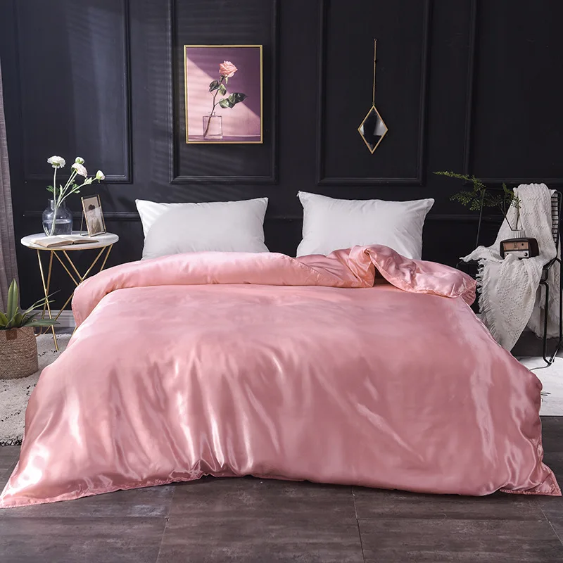 1 шт. сплошной цвет пододеяльник двойной queen king size на молнии пододеяльник для дома Удобные постельные принадлежности - Цвет: YDL-yu se