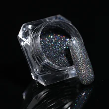 1 коробка 1 г Платиновый Блестящий Блеск для ногтей порошок лазер сверкающий маникюр Дизайн ногтей хромированный пигмент DIY Украшение для ногтей