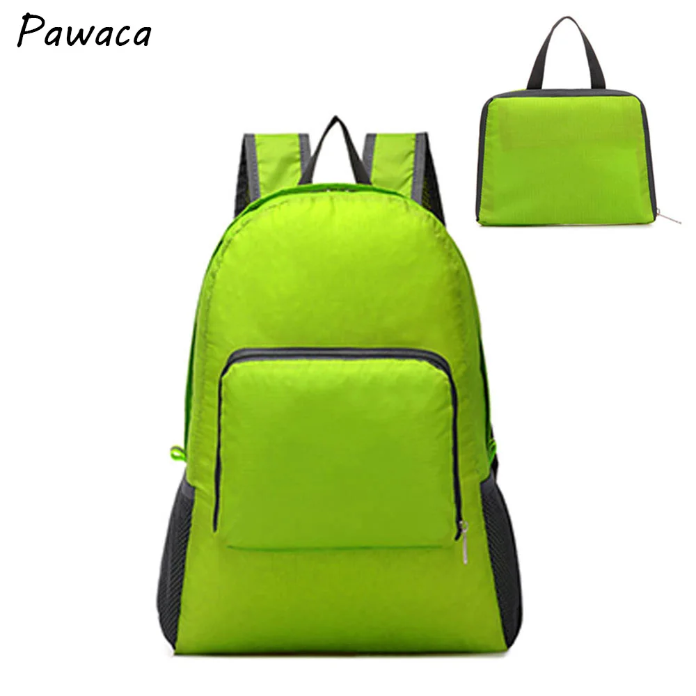 

2018 Casual Zipper Soild Travel Backpacks Portable Nylon Folding Backpack Women Men Waterproof Shoulder Bags