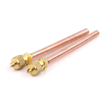 

10pcs Air Conditioner Refrigeration Access Valves 6mm OD Copper Tube Filling Parts Replacements 2018 Christmas Gifts