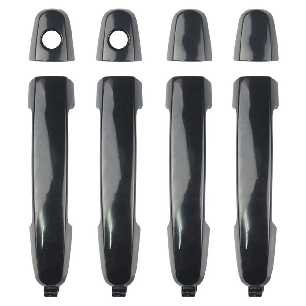 

AUTO -Outside Outer Exterior Door Handle For Toyota Front & Rear Black-set of 4