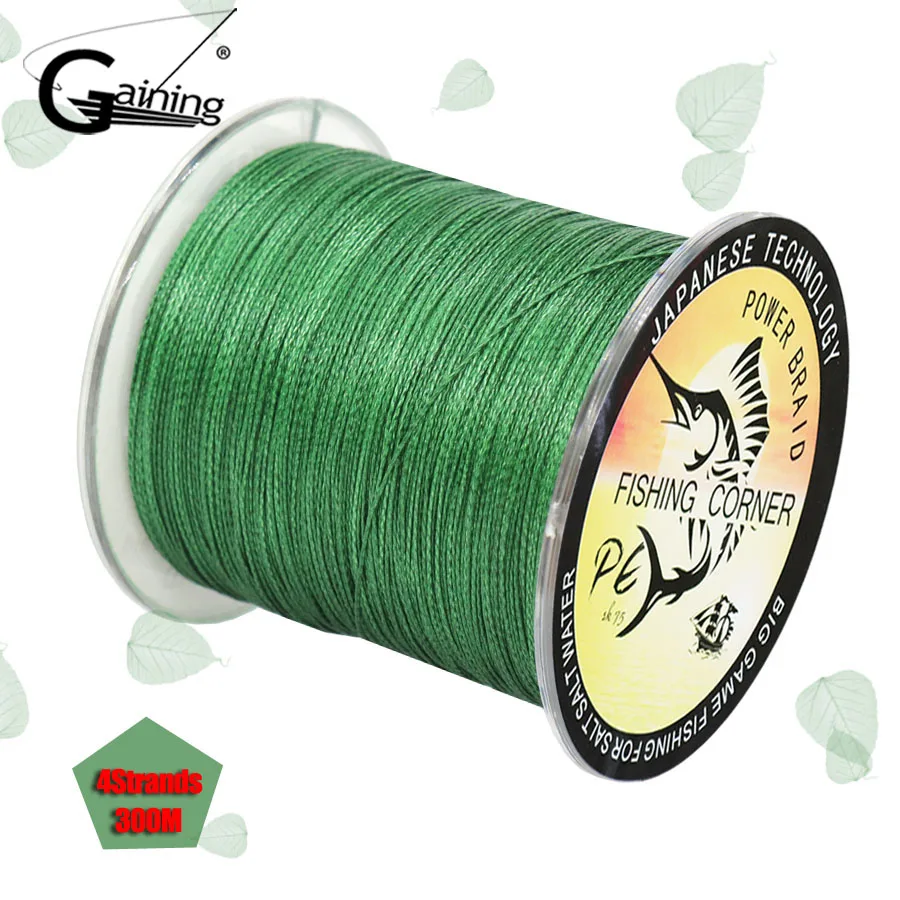 

4 Strands 300M PE Braided Fishing Line 8 10 20 30 40 50 100LB Multifilament Fishing Braid Line Ocean Beach Fishing