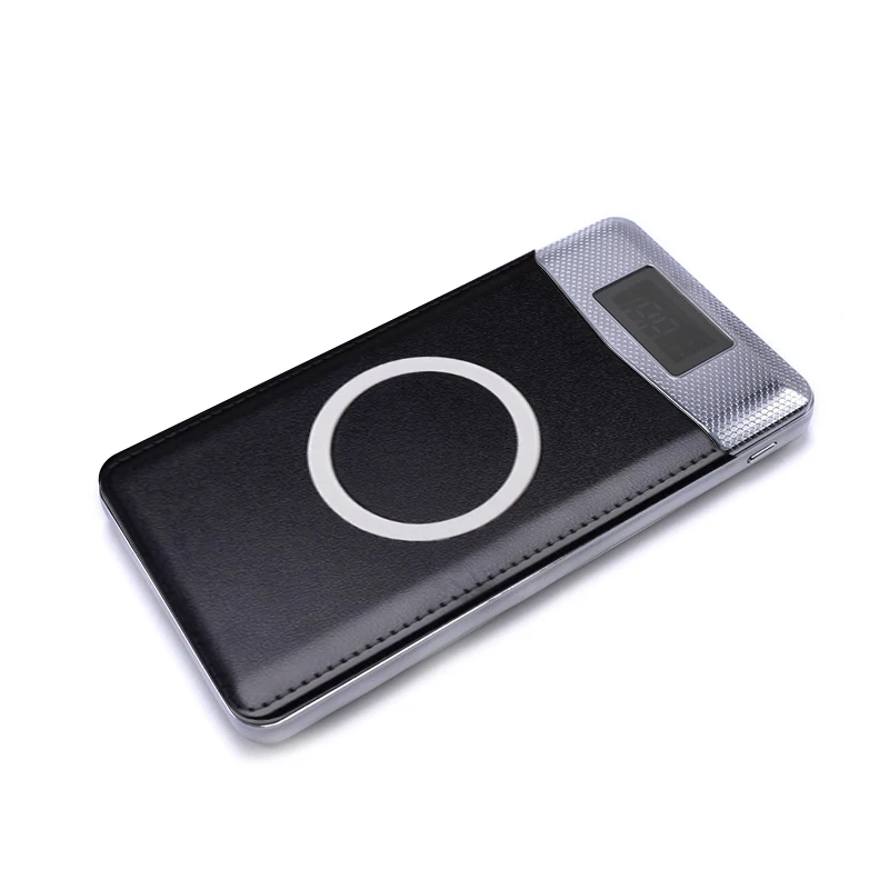 100pcs 10000mAh Wireless Charger Battery Charger Cases External Portable with LED Light Wireless Power Bank Dual USB Power Bank