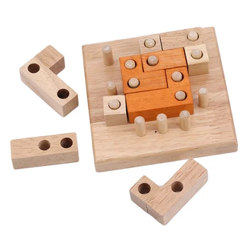 

Wood Color Intelligence Geometric Shape Spell Insert Toy Developing Puzzle Games Hole Adult Educational Toys