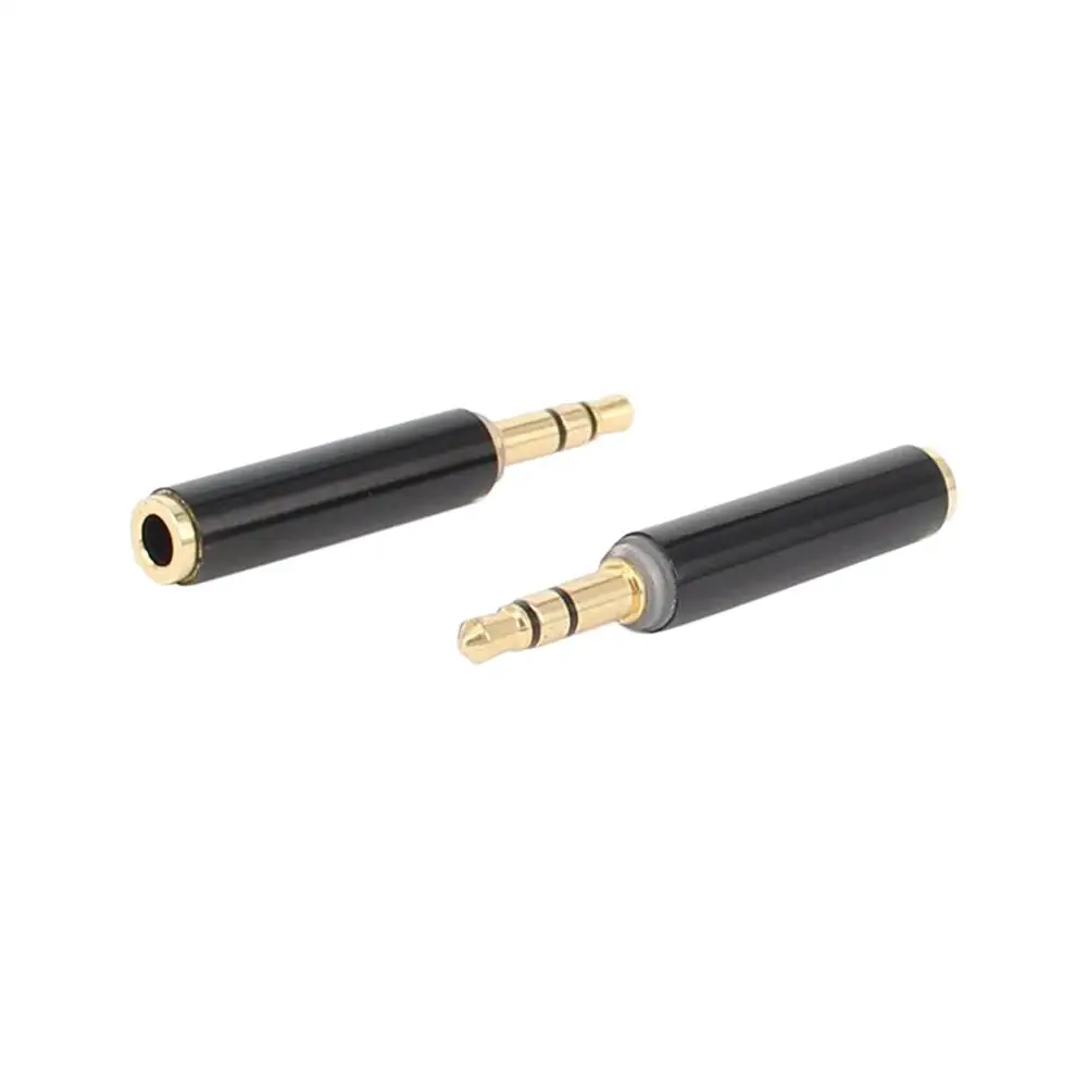 

Stereo Brass 3.5mm 3 Pole Male to 4 Pole Female Audio Jack Adapter Converter new