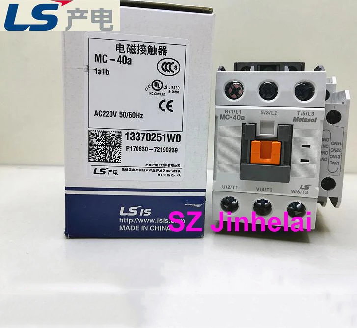 

Authentic original MC-40A LS Electromagnetic contactor 1a1b (Can replace GMC-40) DC220V/DC110V/DC24V/AC220V/AC110V/AC24V/AC380V