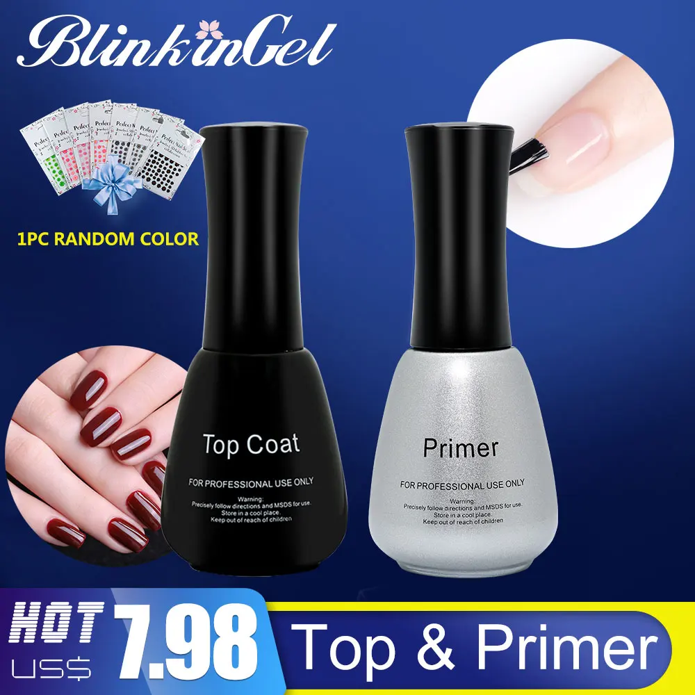BlinkinGel Mineral Primer Nails Acrylic Rubber Base Liquid Primer 15 ml ...