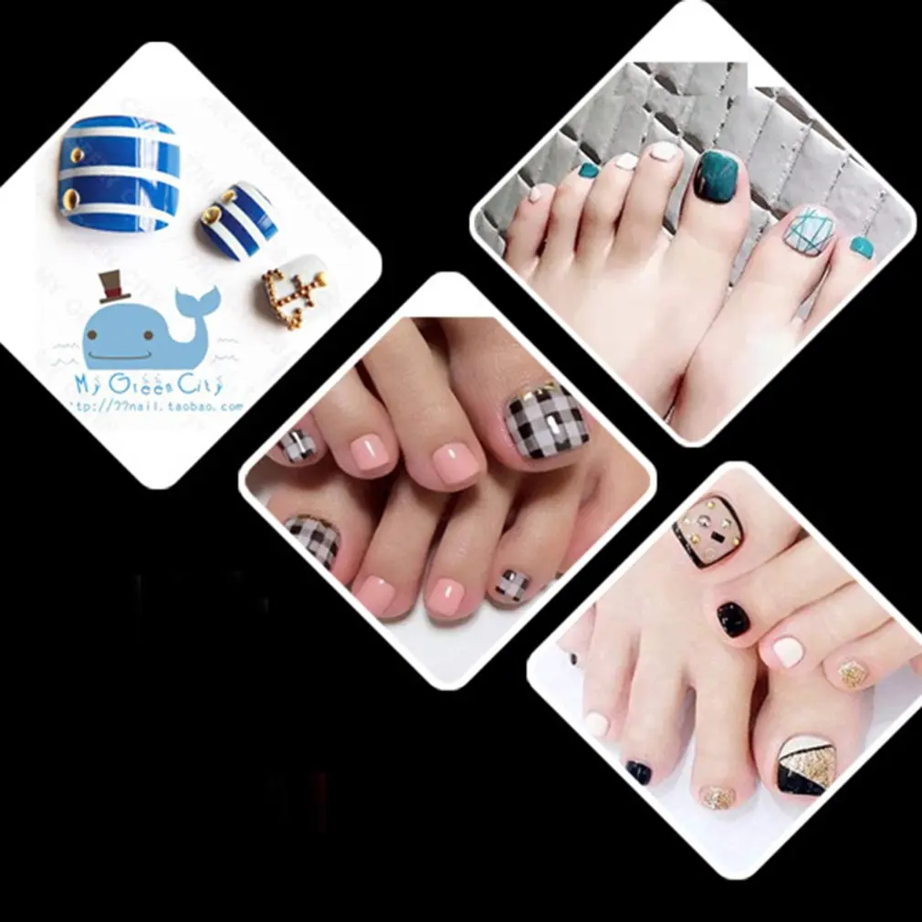 500pcs False Nail Toe Tips Full Cover Fake Toenails Artificial False