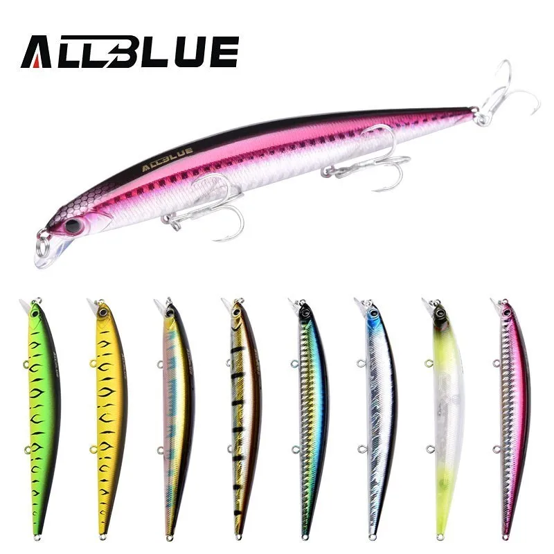 ALLBLUE 115mm 12.5g Floating Long Casting Fishing Lure Hard Bait Wobblers Tungsten Balls Bass