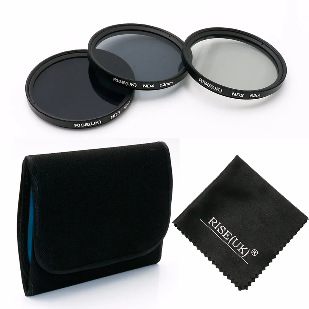 RISE(UK) Camera Lens Filter Kit Neutral Density camera ND 52mm ND2 ND4 ND8 for Canon Nikon Sony lens | Электроника