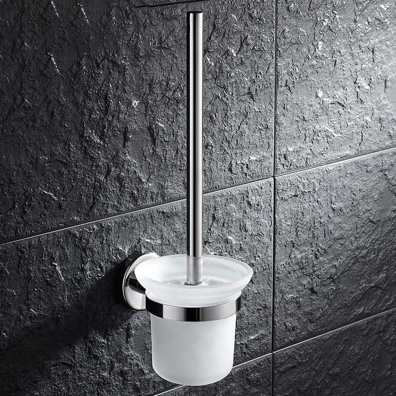 Настенный Стекло держатель для туалетной щетки с Стекло чашки Ванная комната оборудование Аксессуары для ванной комнаты