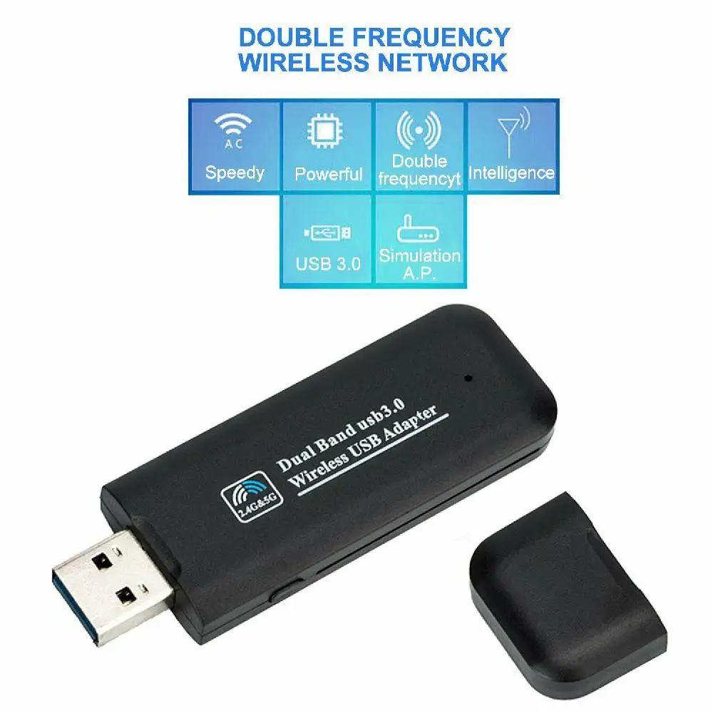 Двухдиапазонный 1200 Мбит/с USB WiFi ключ беспроводной LAN адаптер 802.11ac/a/b/g/n ноутбук