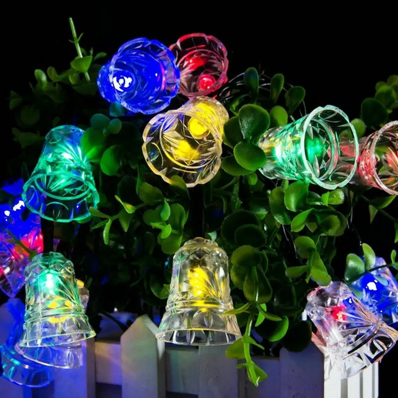 

Lmid Solar Lights For Garden Decoration Outdoor Waterproof lights solar powered Christmas Bell Fairy LED String Light