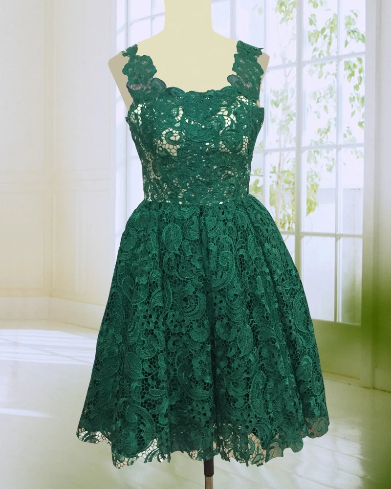 Buy Great Design Emerald Green Lace Cocktail Dresses
