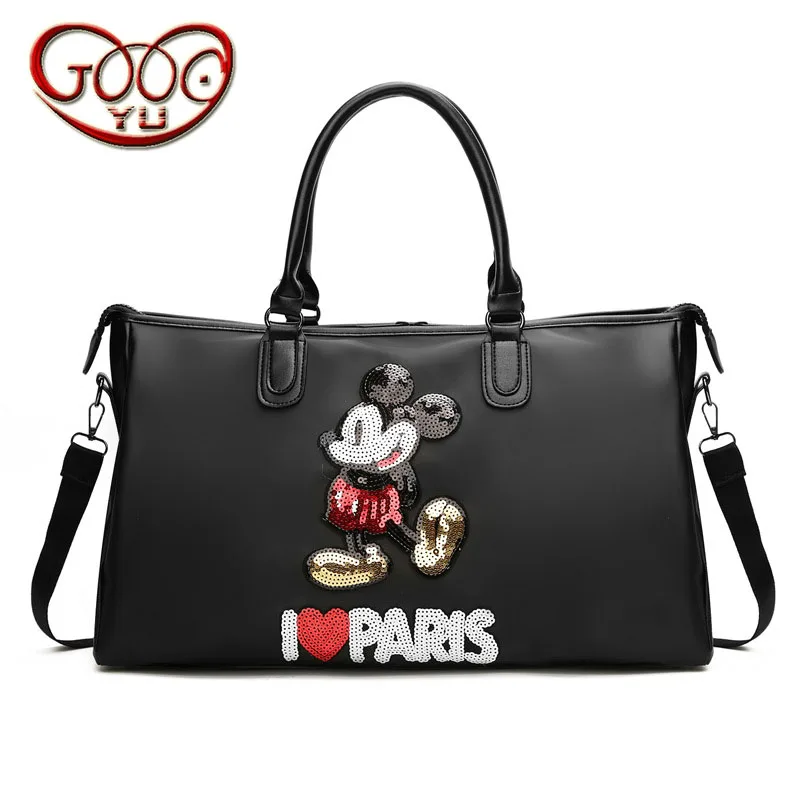 

New large-capacity cylindrical handbag lady letter animals nylon cloth shoulder bag travel leisure package