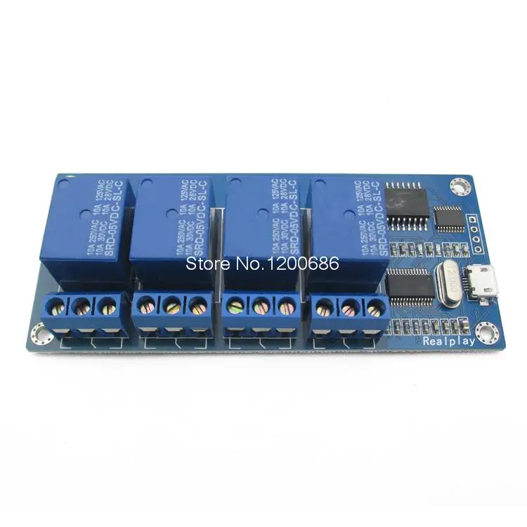 

4 way 5V relay module relay control board with indicator light relay output