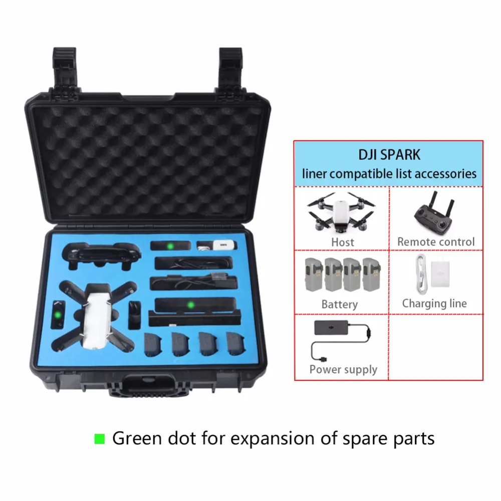 

SPARK Drone Waterproof And Compressive Suitcase Professional Drone Hardshell Suitcase Storage Bag for DJI SPARK Quadcopter