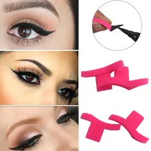 1 пара карандашей для глаз Шаблон трафарет модели/Профессиональный макияж стиль крыла/большой размер/мерцание тонкий глаз крыло хвост уплотнение