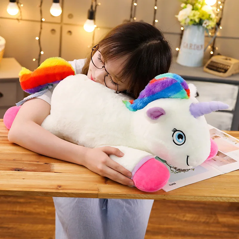 40 100cm Giant Size Rainbow Unicorn Plush Toy Soft Stuffed Cartoon Unicornio Dolls Animal Horse Christmas 4