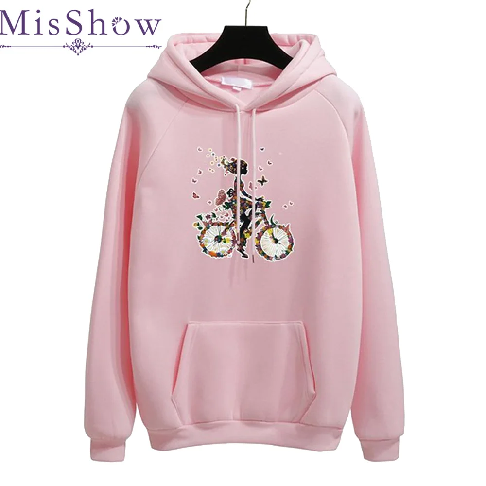 4 patterns 2019 Winter Autumn Fleece Pink Pullover Thick