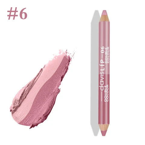 Double Color Matte Glitter Lip Liner Lipstick Long Lasting Waterproof  Lip Stain Stick Pencil  Women Cosmetic Makeup Tools