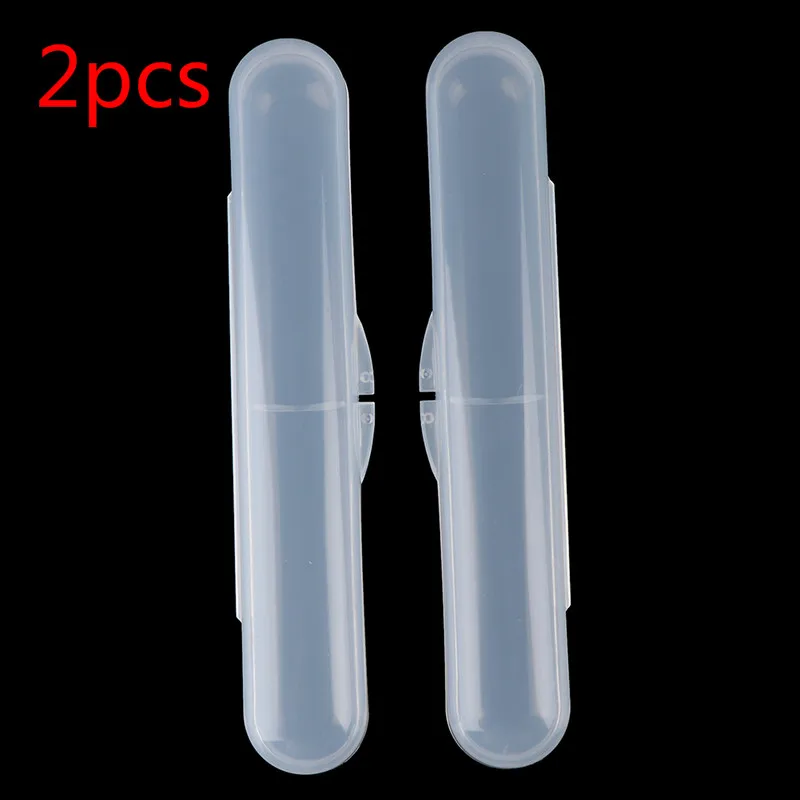 2pcs Baby Toddler Food Grade Spoon Travel Transparent Storage Box Kids Case Holder for | Мать и - Цена: 