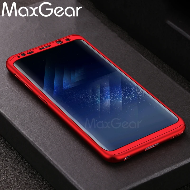 MaxGear Luxury Phone Cases for Samsung S8 Case 360 Full