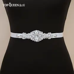 TOPQUEEN S29 Бесплатная доставка Дешевые свадебные пояса жемчуг со стразами Bridal Sash платье аксессуары для Вечеринка Быстрая доставка