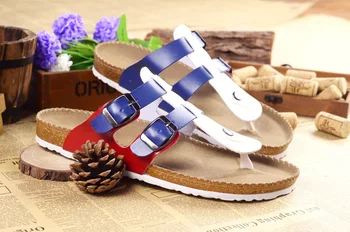 

Lovers Fashion Summer Cork Sandals Shoe Men Casual Mixed Color Flip Flops Holiday Beach Slipper Flat With Plus Size 35-45 Unisex