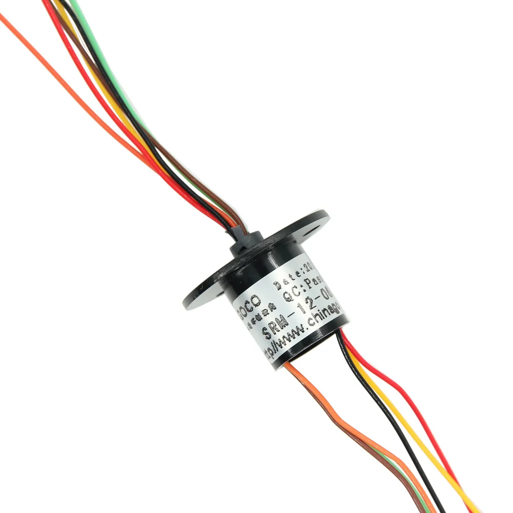 

12.5mm 300Rpm 6 Wires CIRCUITSx2A Capsule Slip Ring AC 240V for Monitor Robotic