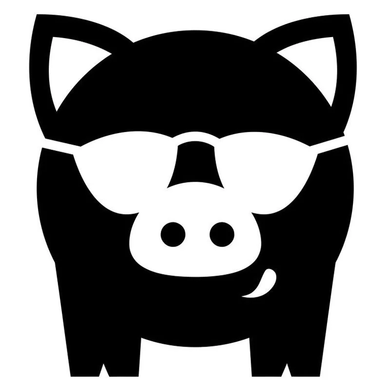 13,9*15,2 см Swag мультфильм свинья креативные наклейки на окна декоративные наклейки виниловый стиль