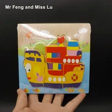 Смешные деревянные головоломки лайнер модель Ассорти детские игрушки головоломки подарок ребенок