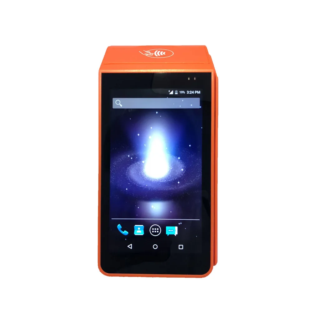 Портативный сканер штрих кода Nfc Pos Android терминал с принтером|Принтеры| |