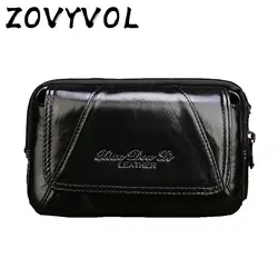 ZOVYVOL Мужская поясная сумка, модная мужская сумка из натуральной кожи, поясная сумка для мужчин, органайзер для путешествий, поясная сумка