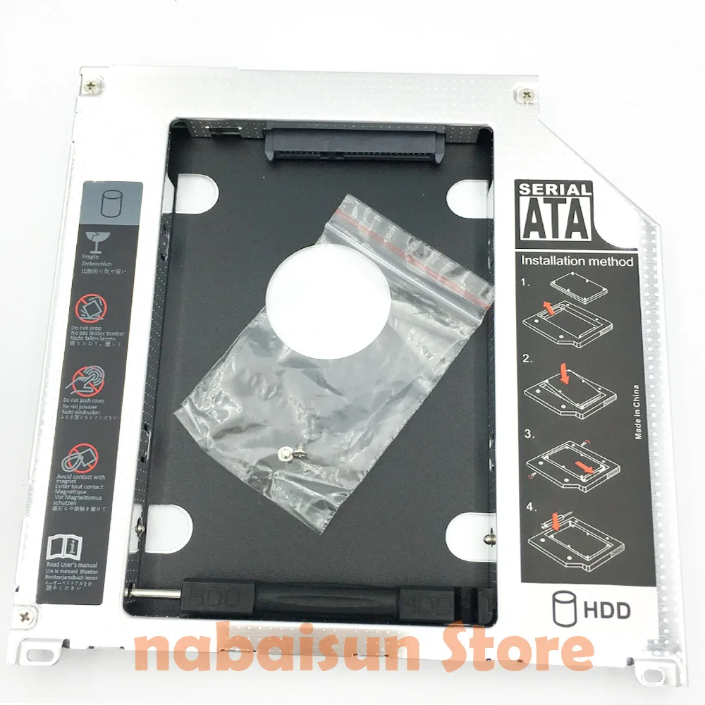 Eunaimee 9,5 мм алюминиевый HDD caddy SATA 3,0 2nd 9,5 мм SSD корпус диск твердая Кадди для Macbook Pro 1" 15" 1" Супер диск