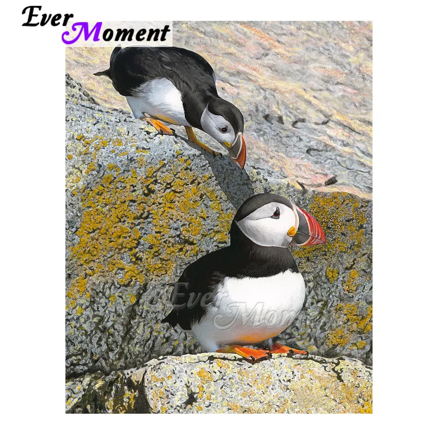 

Ever Moment Diamond Painting Puffin Hobby 5D DIY Handmade Decoration For Home Diamond Embroidery Full Square Rhinestone 3F1726