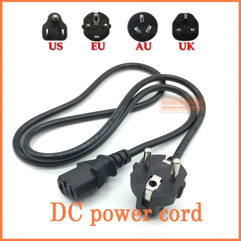 10PCS EU Plug / US Plug / AU Plug Universal 3 Prong Power Cord Cable 1