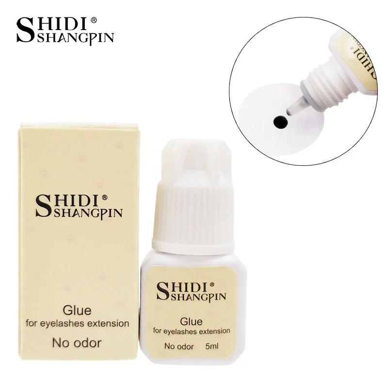 Goedkoop SHIDISHANGPIN 1 Fles 5 10 ml Wimpers Extension Lijm Professionele Eye Lash Lijm Zwart Adhesive Make Voor Valse Wimpers lijm