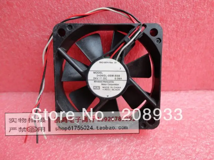 Minebea NMB 2406GL-05W-B39 24 В 0.08A 6 см 6015 3 линейный привод вентилятор + охлаждения | Компьютеры