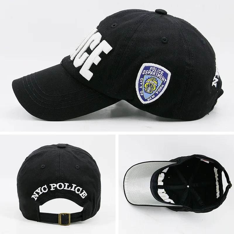 Популярная детская бейсбольная кепка для полиции, Детские бейсболки эластичные для мальчиков и девочек, шапки, повседневная хлопковая Спортивная Кепка с буквенным принтом, s регулируемая хип-хоп солнцезащитная Кепка s