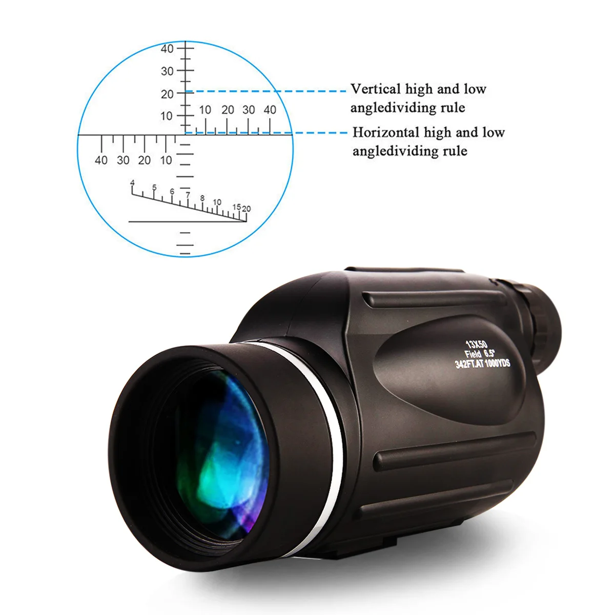 Водостойкий 13x50 дальномер телескоп открытый монокуляр измерение расстояния FMC Монокуляр телескоп с сеткой для охоты