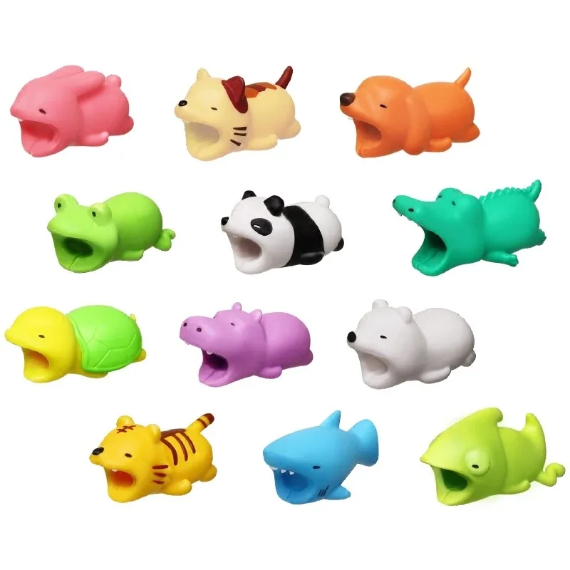 5pcs/lot New Cable Management Protector Winder Animal Bite Cable Shaped  Tiger Cable Pig Bite Shape Earphone Accessories & Parts - Cable Winder -  AliExpress