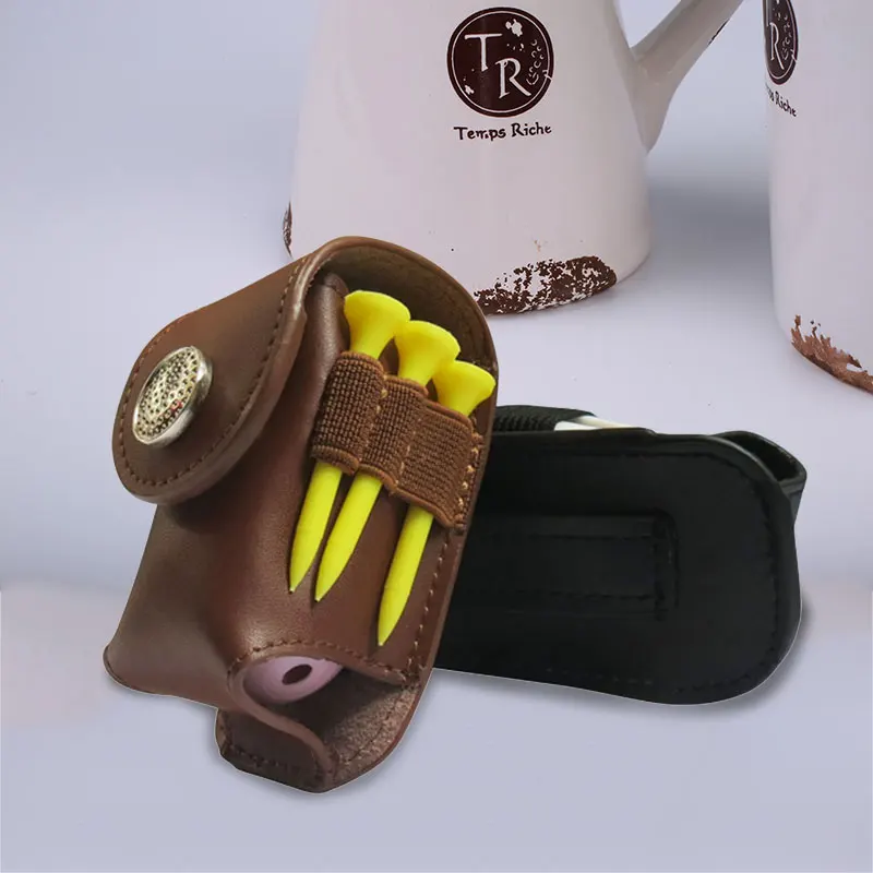 Портативный Искусственная кожа держатель мяча для игры в гольф мешок Golfer поясная сумка помощи инструмент подарок