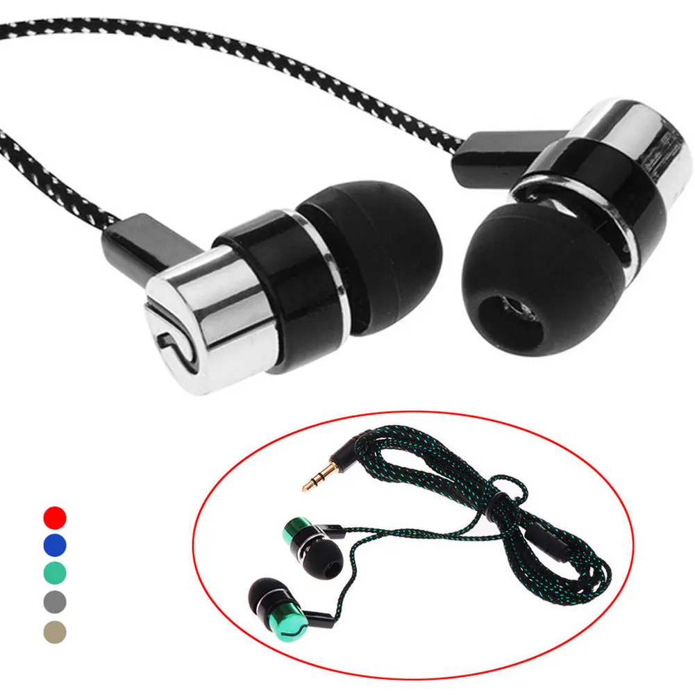 

3.5mm In-Ear Earphones Bass Sport Music Noise Isolating Wired Earbuds Headset Stereo Without Mic For Android IOS phone