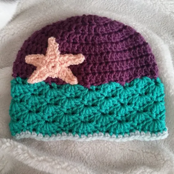 The Little Mermaid Inspired Crochet Hat 