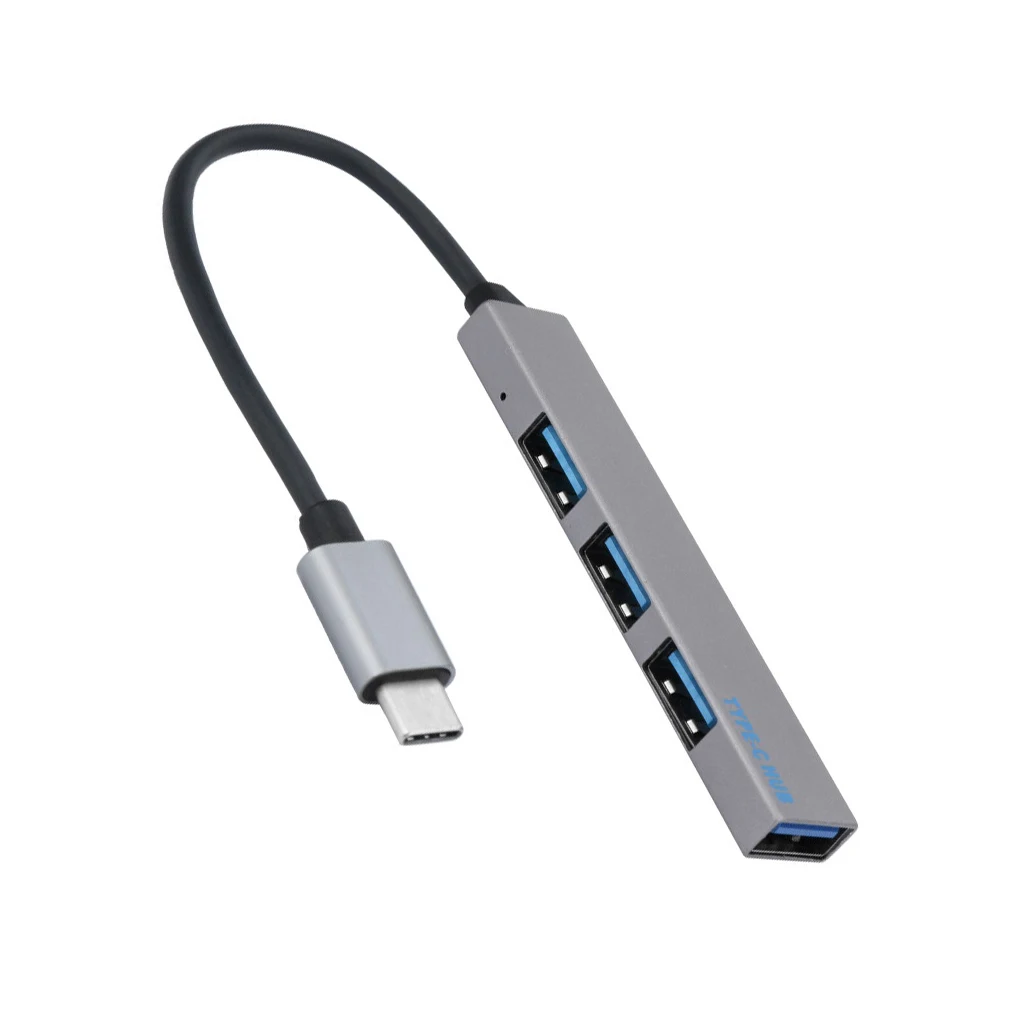 Расширитель Usb type-C до 4 Usb концентратор ультратонкий мини Портативный 4-портовый Usb 3,0 концентратор Usb интерфейс питания для Mac-Book ноутбук планшет компут